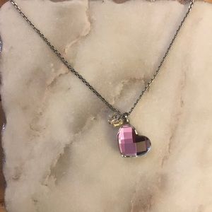 Swarovski pink crystal heart necklace